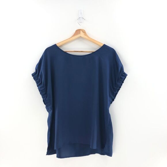 ‎DKNY Elastic-Sleeve Top Blue XL M - Picture 1 of 8